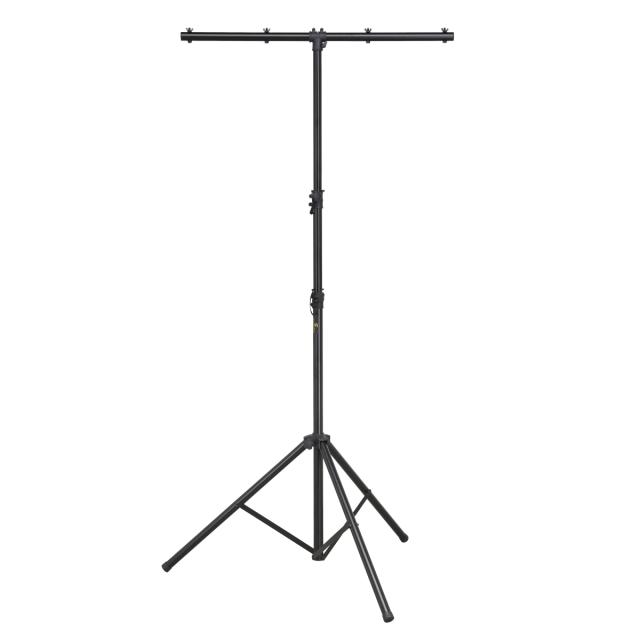 Stand luci con T-bar in alluminio anodizzato nero