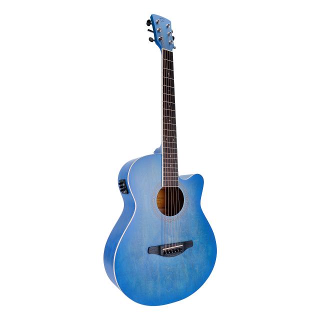 Hand wiped cutaway acoustic guitar w/preamp